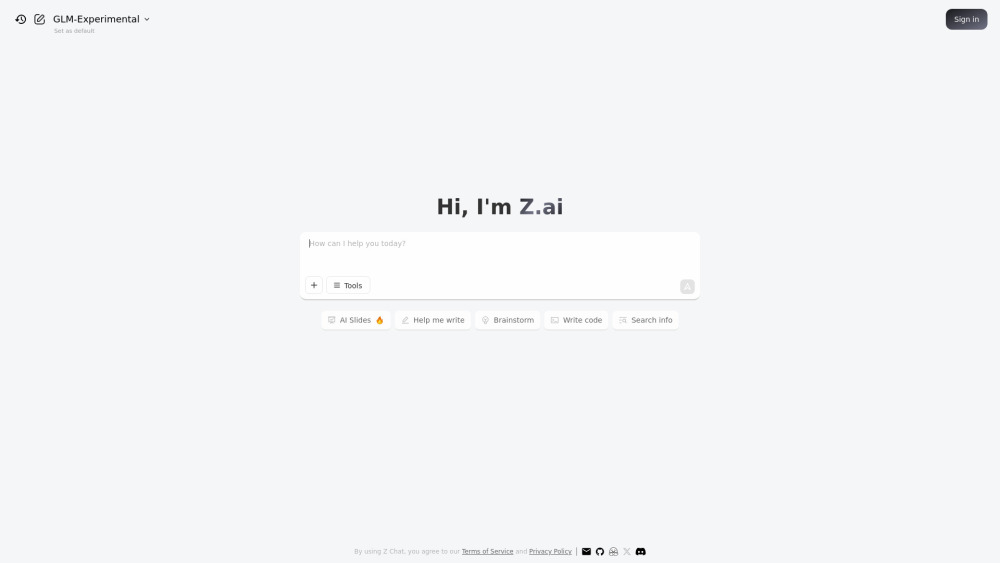 Z.ai preview