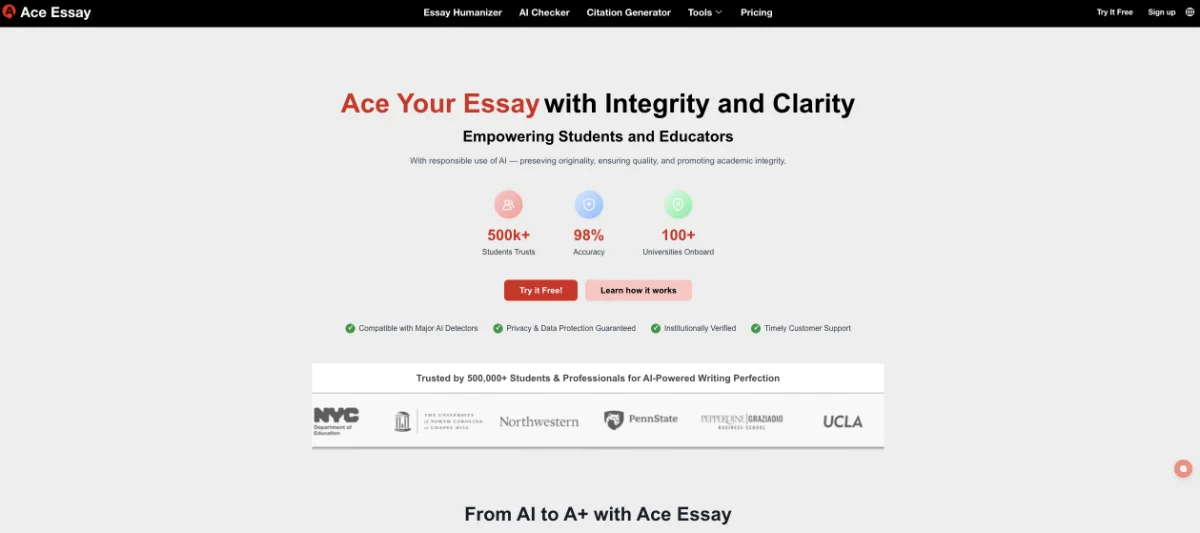 Ace Essay preview