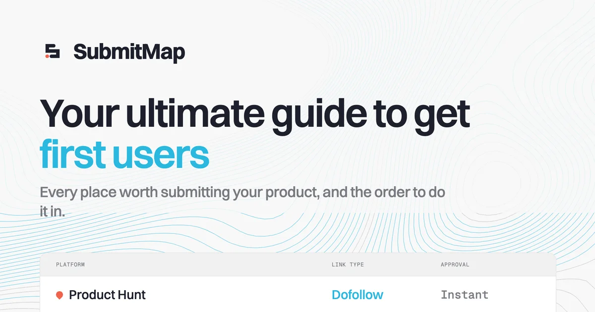 The SubmitMap directory of launch platforms